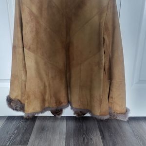 Leather Cache Jacket, Size Large tan